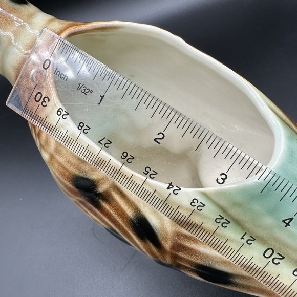 Vintage Bird Planter Pottery USA Ceramic Large 17"x8.5” Pheasant Marked Numbered - Picture 13 of 15